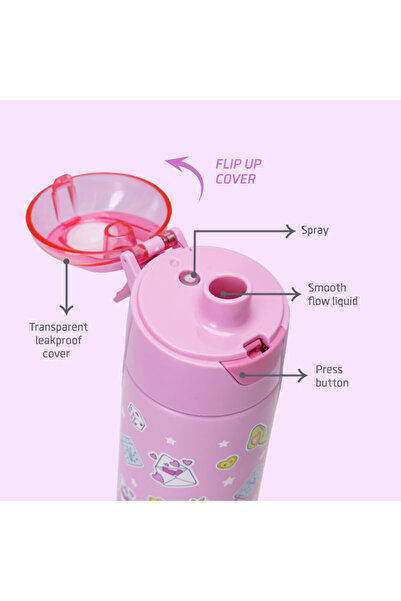 Eazy Kids Insulated Steel Water Bottle w/ Spray Pink - 640ml