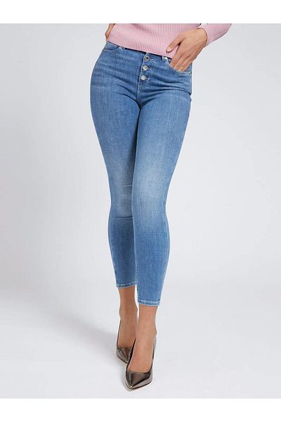 Guess Pantaloni de damă skinny din denim cu sclipici W1ra28d4ak4