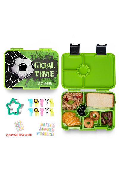 Eazy Kids Bento Box wt Insulated Lunch Bag & Cutter Set - Combo - Goal Time