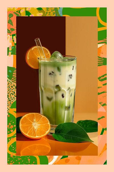 Mim and More Orange Matcha - Matcha with Orange Flavor, 100 g
