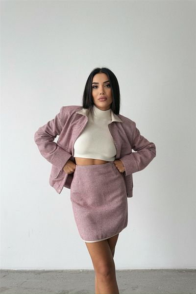 modaserdem Kaşe Short Skirt - Pink