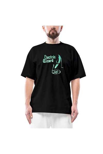 Z zepplin Electric Wizard Vinum Sabbathi Μαύρο μπλουζάκι Oversize