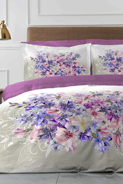 MonoHome Husă de pilota dublă 100% bumbac Oeko-tex ® Flori de liliac țesute speciale certificate