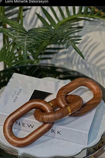 LEMİ DEKORASYON Kahverengi Ahşap Zincir Dekor