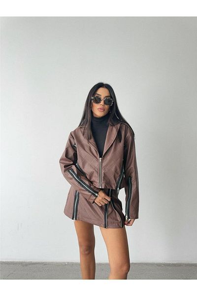 Kokosh moda Δώρο σας Sare` από ΔΕΡΜΑΤΙΝΗ ΦΟΥΣΤΑ ΜΕ ΛΕΠΤΟΜΕΡΗ ΦΕΡΜΟΥΑΡ - Ταν