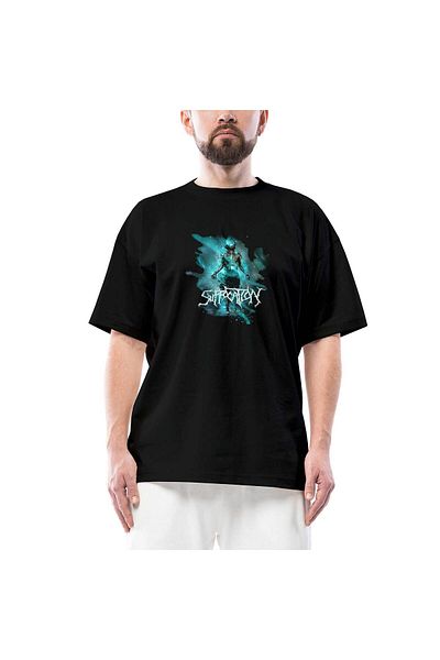 Z zepplin Μπλουζάκι Oversize μαύρο με σκοτεινό φως