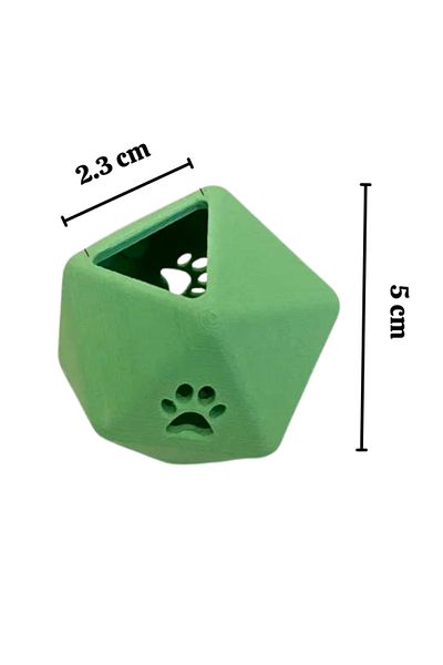Komano Pontika Treat Dispenser for Cats, Slow Feeder Cat Toy, Adjustable Hole Size 3D