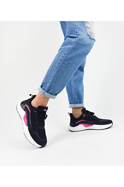 GDT Ayakkabı OWNDAYS Siyah Renk Triko Köpük Taban Kadın Seakers