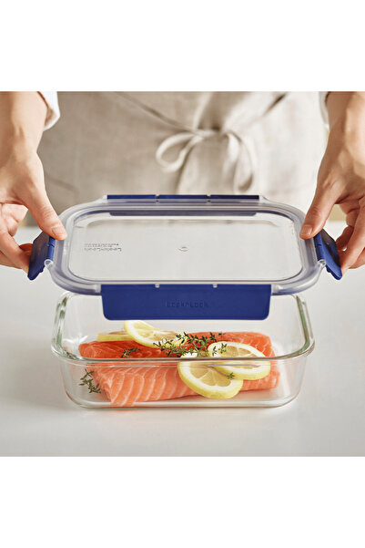 locknlock LL Top Class Fırın & Saklama Kabı Dörtgen Kilitli 1.6 lt Mavi