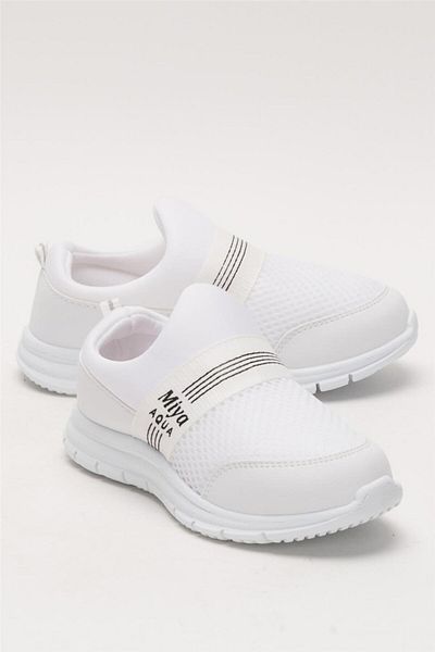 Liger Unisex elastická lehká dětská sportovní obuv Airfle BÍLÁ