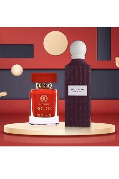 IBRAHIM ALQURASHI البكج المميز بيربل هارت دايموند مع عطر  ريثم روج