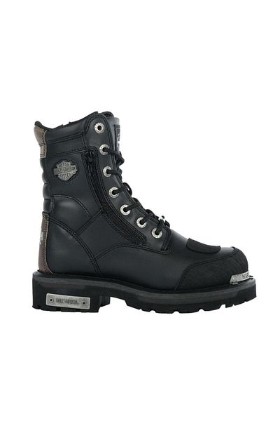 Harley Davidson Riddick Μαύρες δερμάτινες γυναικείες μπότες στρατού 025g100321-01