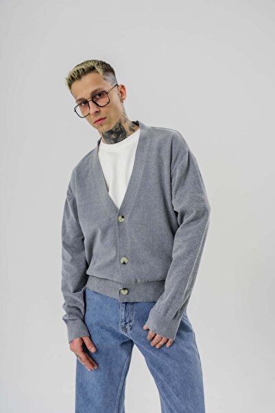 go gang own Джентльменський кардиган з деталями у вигляді ґудзиків