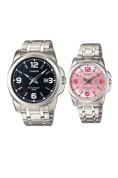 Casio Enticer Series Water Resistant Couple Analog Watch Set MTP-1314D-1AV/LTP-1314D-5AV