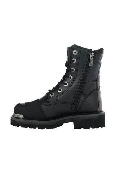 Harley Davidson Riddick Μαύρες δερμάτινες γυναικείες μπότες στρατού 025g100321-01