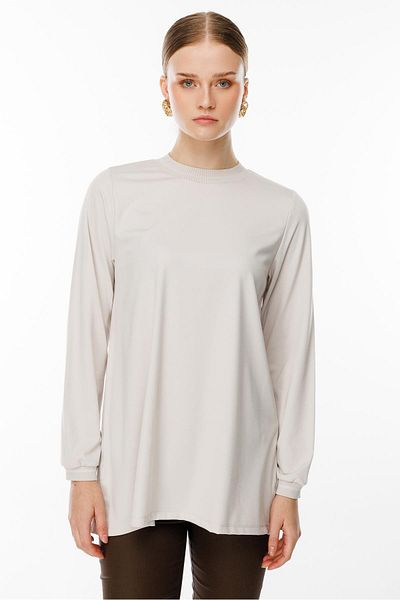 Ghisa Long Sleeve Glitter Tunic Model: Stone 4829