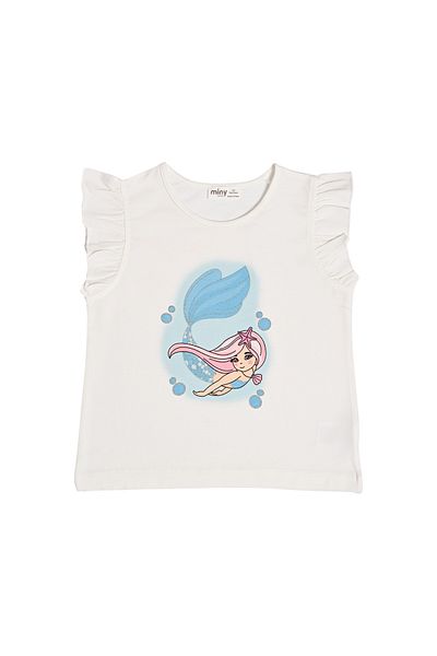 Miny Center Λευκό T-Shirt - Κορίτσι