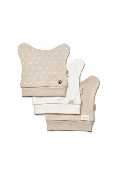 BabyCosy Organic Wear Baby 3-Piece Hat 100% Organic Cotton Newborn Series - Csy8127