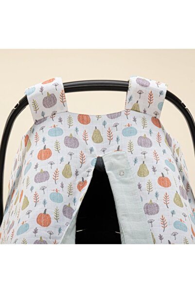 Yunikobaby نهاية السلسلة - غطاء عربة الأطفال مزدوج الجوانب - يقطين أخضر