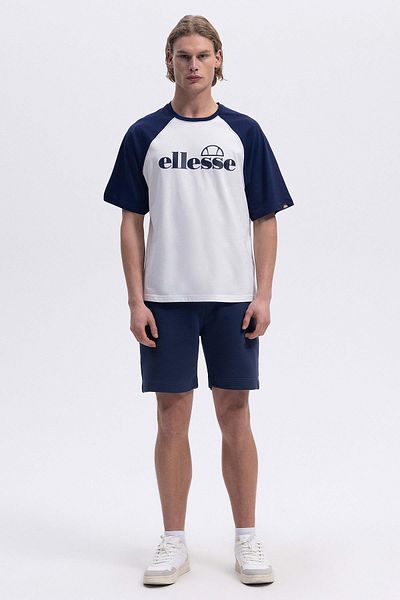 Ellesse Ανδρικό T-Shirt White - Navy Blue Em009-2-nv