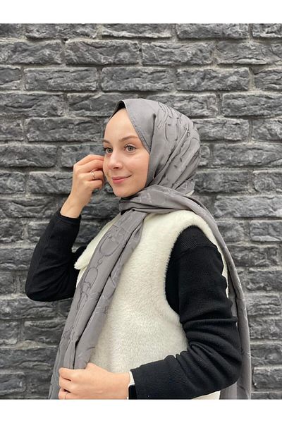 HAREM SCARF Σκαντζόχοιρος Anthracite Harem Maria Shawl