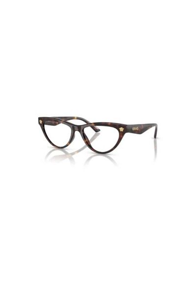 Versace Ve3364-U 108 52-Medium Cat Eye Women's Blue Light Protection Screen Glasses (Havana)