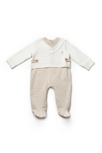 BabyCosy Organic Wear Baby Booties Jumpsuit 100% Organic Cotton, Baby-Newborn Series -Csy8106