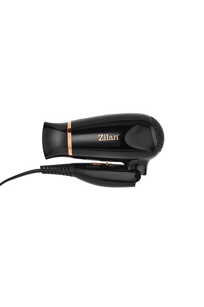 Zilan Uscator de par Floria ZLN2953 Negru cu maner pliabil pentru voiaj , 1200 W, 2 viteze si temperatura