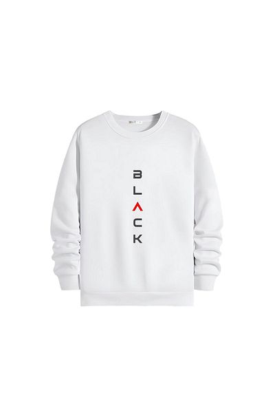 Gölge Store Μοντέρνο και κομψό εμπριμέ Unisex Slimfit Crew Neck φούτερ 1367