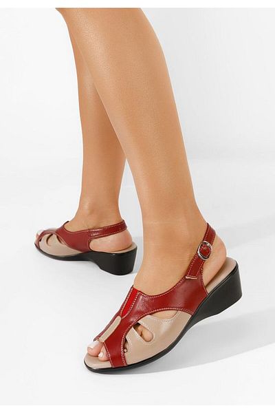 B T Shoes Sandals with red Sizia orthopedic sole