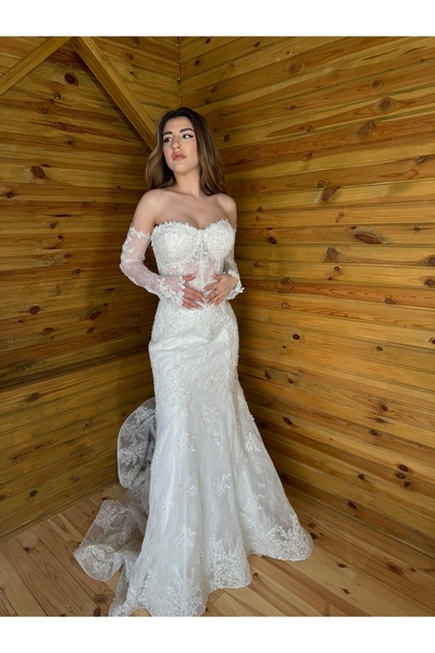 Emodaist Lace Fish Tail Wedding Dress