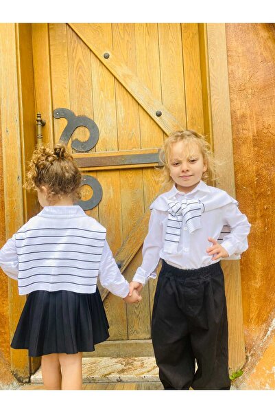 Meriç bebe Cămașă unisex Top Pulover Aspect Tricotat în dungi Accesoriu