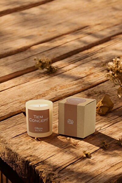 Tiem Concept %100 Soya Mum Vanilya Ve Meyve Kokteyi Kokulu Somon Renkli Kutul...