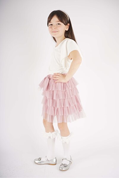 MİNİKO KİDS DEVOJKE 23 APRIL TIL SUKNJA KRATKIH RUKAVA DVOSTRUKO ODELO