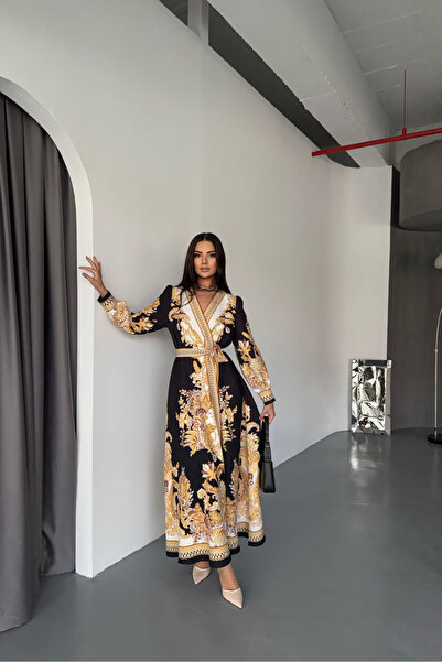 Neşeli Butik γυναικείο φόρεμα με σχέδιο αγκαλιάς με ζώνη NBMS42163