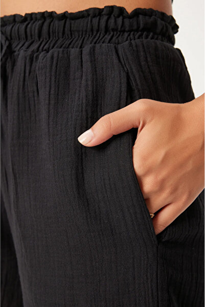 Bled Müslin Cepli Kadın Şort (%100 Pamuk)