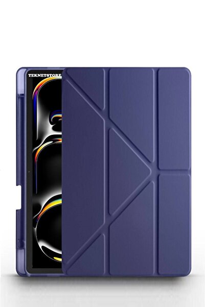 TEKNETSTORE iPad Pro 11 M4 M5 2024 2025 11 Inch Case with Pen Holder, Stand, Sleep Mode, Silicone Back, Smart Case