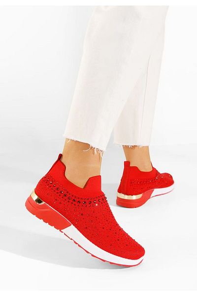 B T Shoes Sneakers dama Marcie rosii