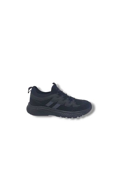 Zerhan Men's Black Mesh Walking Running Socks Model Sports Shoes