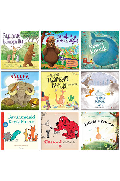 TÜRKİYE İŞ BANKASI KÜLTÜR YAYINLARI Paylaşmak İstemeyen Ayı Yardımsever Kanguru Bavulumdaki Kırık Fincan İyilik Çekirdek ile Yumurta 9lu