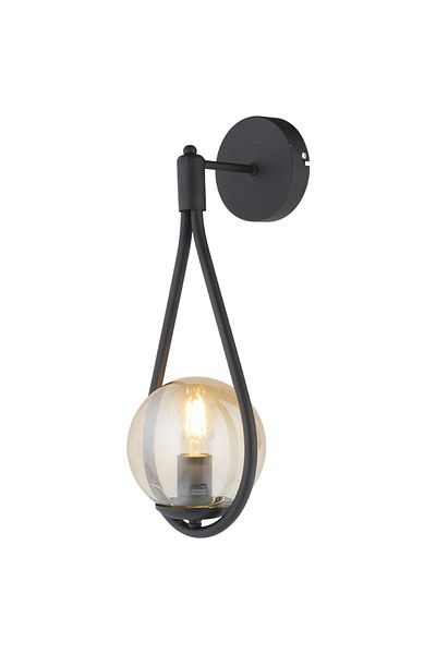 Apliqa Aplica HubRom, MIRZA 3539-01W-BL-01 20x40 cm 1xE27-60W Negru