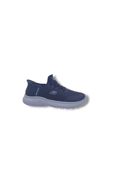 Zerhan Unisex 2506 Navy Blue Mesh Walking Running Socks Model Sports Shoes