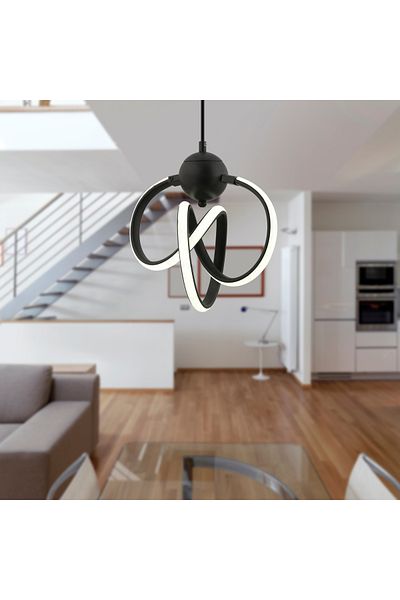 Apliqa Lustra Led HubRom, STARK Negru 3768-01-BL-01 26x90 cm 35 W / Lumina Calda,Rece,Neutra 0