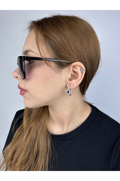 Neon Takı by Atalay Klondex Always Rising Veil Tag Zircon Ring, 483 Model Power Spear Six Component Platinum Plated
