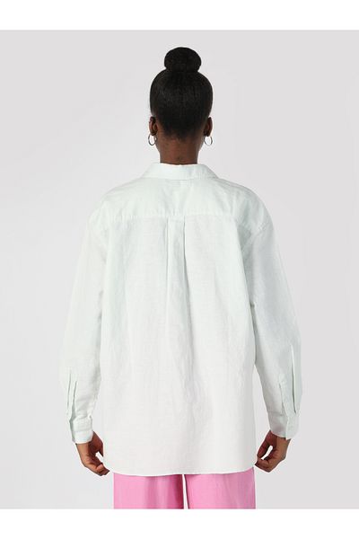 Colin's Cămașă cu mânecă lungă, verde, cu gât, cu formă regulată