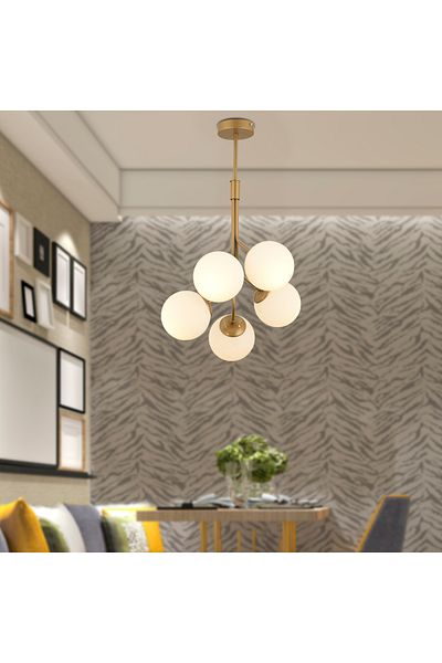 Apliqa Lustra HubRom, ARTEL 3756-05-FR 50x80 cm 5xE27-60W Antiq