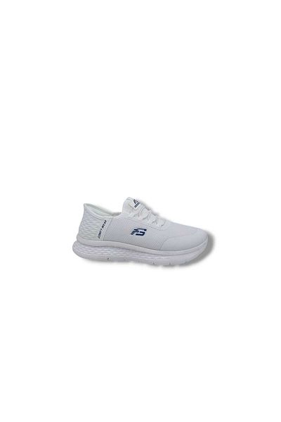 Zerhan Unisex 2506 White Mesh Walking Running Sock Model Sports Shoes