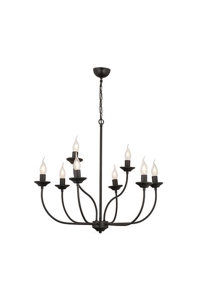 Apliqa Lustra HubRom, ARIANE 3676-08-BL 65x94 cm 8xE14-40W Negru