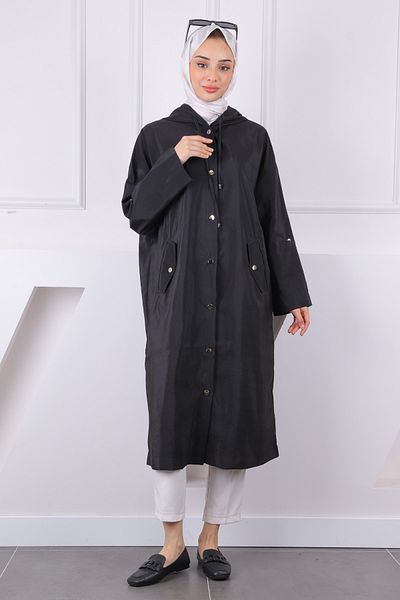 İmajButik Μαύρο καπάκι με κουκούλα