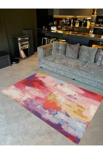 Rugs Modern Halı Tuğrul Collection Multicolored Abstract Abstract Patterned W...